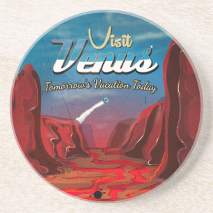 Besucht Venus Vintage Poster Untersetzer