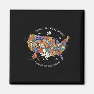 Besuchte alle 50 Staaten USA Alle 50 Staaten Karte Magnet