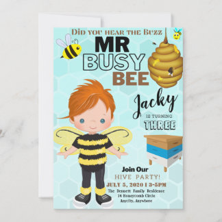 Besy Bee 3 Unterschiedliche Einladungskarte zum Ge
