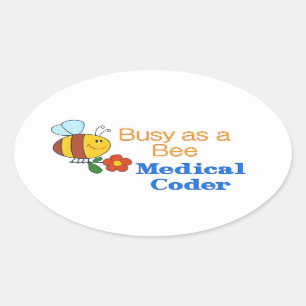 Besy Bee Medical Coder Ovaler Aufkleber