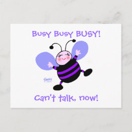 Besy Bee Single Woman's Change of Address Postcard Ankündigungspostkarte