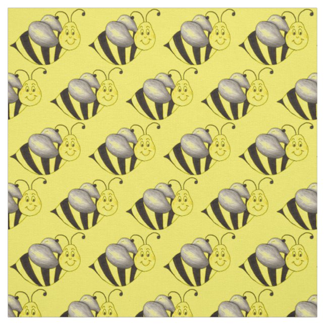 Besy Bee Yellow Black Bumblebee Honey Bees Insect Stoff (Muster)