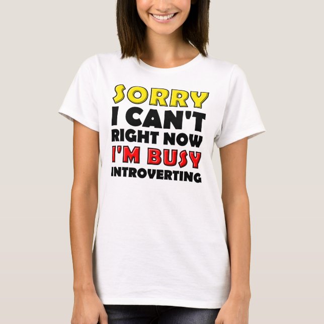 Besy Introverting Funny T - Shirt (Vorderseite)