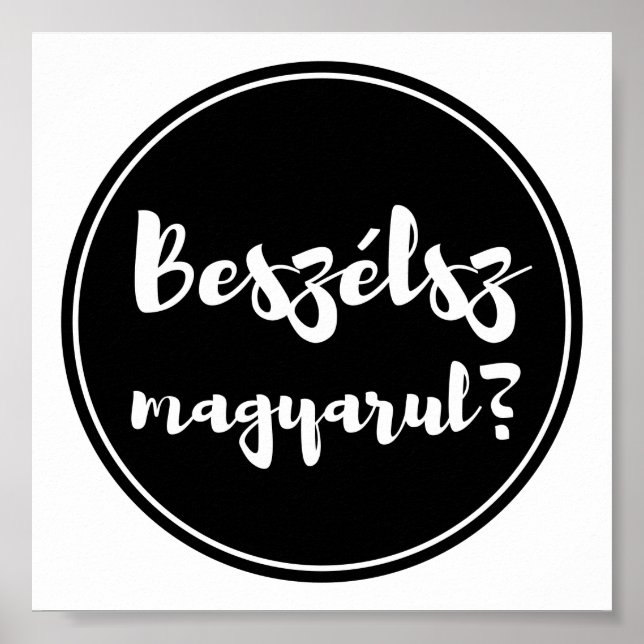 Beszélsz Magyarul, sprichst du Ungarisch, Button Poster (Vorne)
