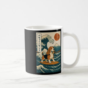 Bet Hound Surft auf japanischer Welle  Kaffeetasse