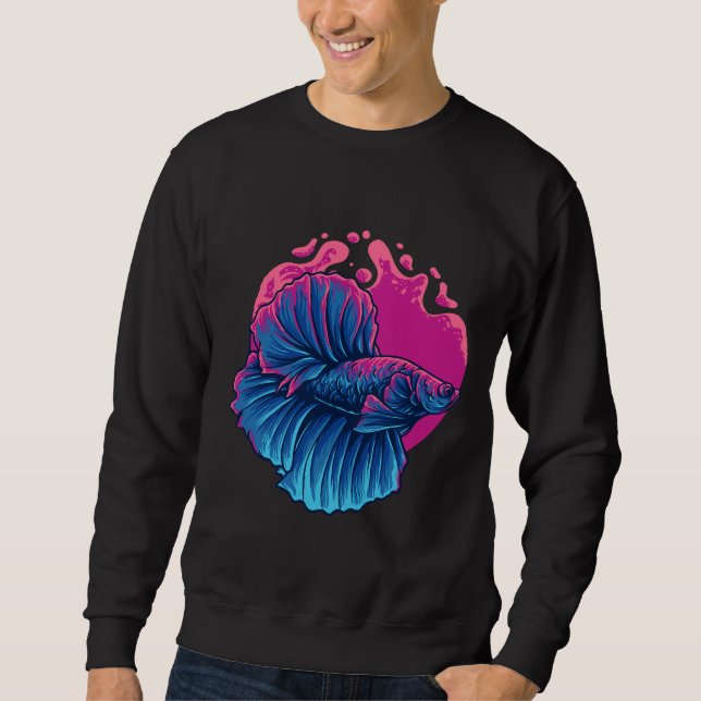 Beta Fish Illustration Sweatshirt (Vorderseite)
