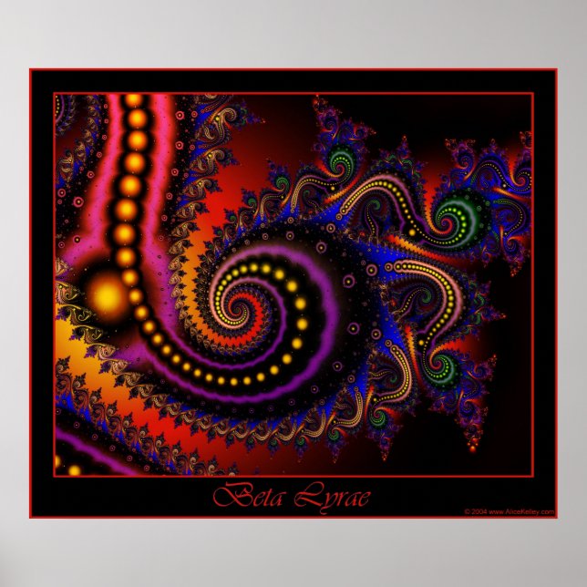 Beta Lyrae Plakat - rote Grenze (Vorne)