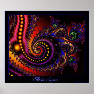 Beta Lyrae Poster - blaue Grenze