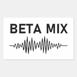 Beta Mix - Audio Waveform Rechteckiger Aufkleber