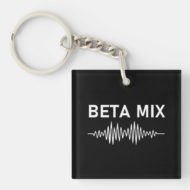 Beta Mix - Audio Waveform V2 Schlüsselanhänger (Vorderseite)