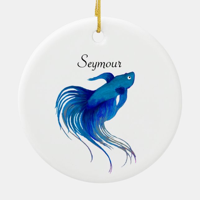 Bêta Poisson Ornement en céramique (Dos)