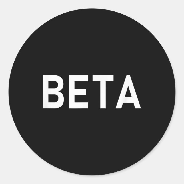 Beta Runder Aufkleber (Vorderseite)