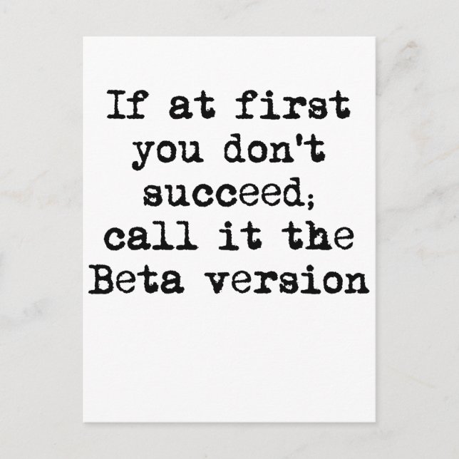 Beta-Version Postkarte (Vorderseite)