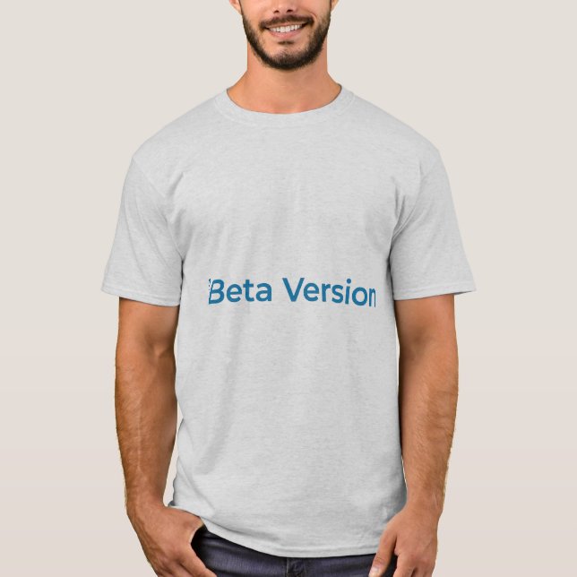 Beta Version – Tech Geek Typography Design T-Shirt (Vorderseite)
