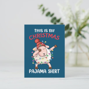Betäubung Schaf Das ist mein Weihnachts-Pajama-Wei Postkarte