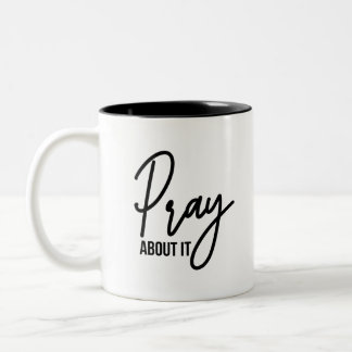 Bete darüber zweifarbige tasse