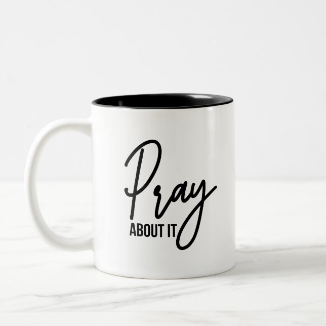 Bete darüber zweifarbige tasse (Links)