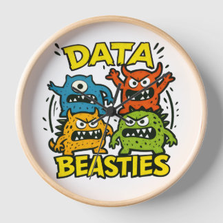 Bête de données grincheuses horloge