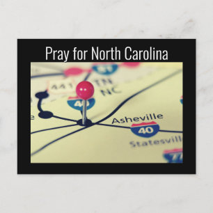 Bete für den Desaster N.C. Asheville Helene Postkarte