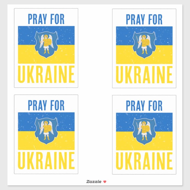 Bete für die Ukraine Aufkleber (Blatt)