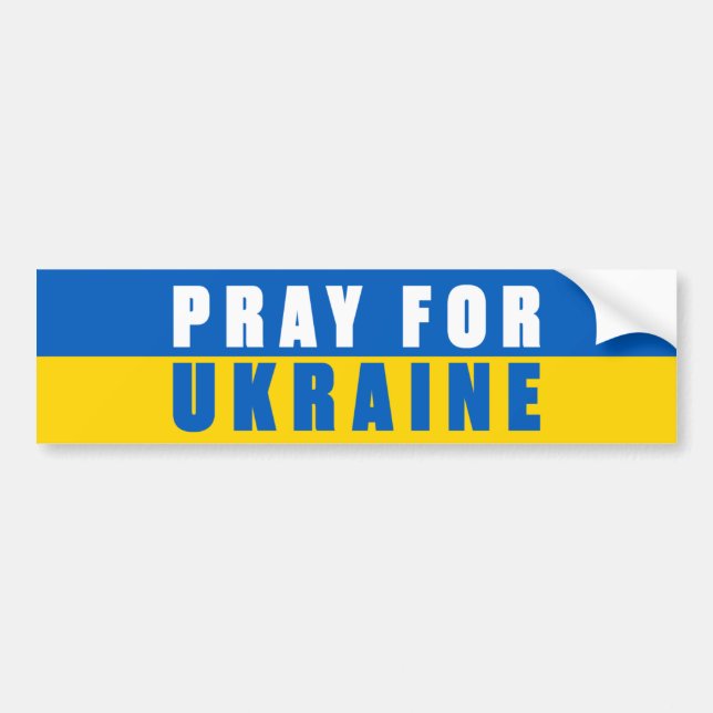 Bete für die Ukraine Autoaufkleber (Vorne)