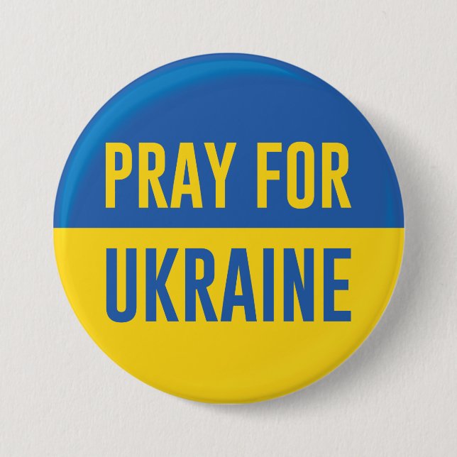 Bete für die Ukraine Button (Vorderseite)