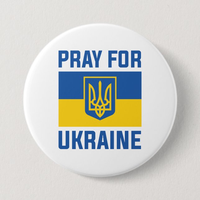 Bete für die Ukraine Button (Vorderseite)