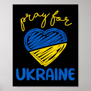 Bete für die Ukraine - Ich stehe hinter der Ukrain Poster