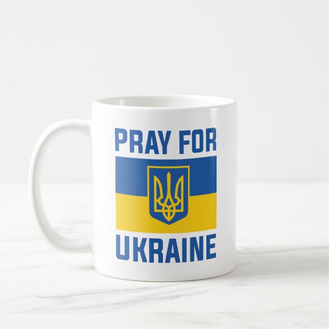Bete für die Ukraine Kaffeetasse (Links)