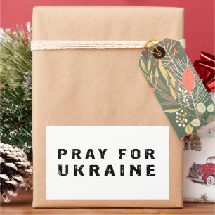 Bete für die Ukraine Rechteckiger Aufkleber