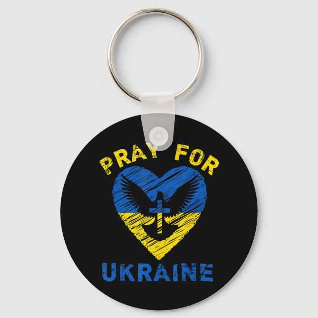 Bete für die Ukraine Schlüsselanhänger (Vorderseite)