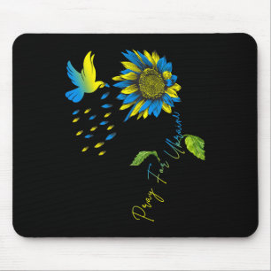 Bete Für Die Ukraine Sonnenblume Ukrainische Flagg Mousepad