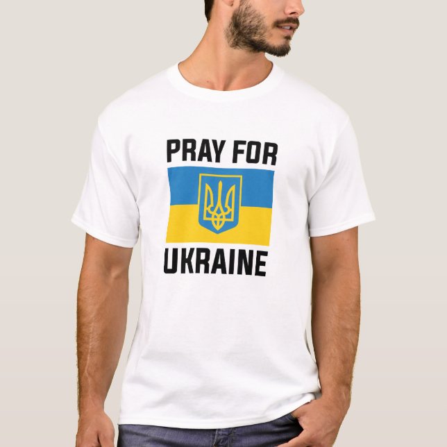 Bete für die Ukraine T-Shirt (Vorderseite)