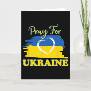 Bete für die Ukraine Ukrainische Flagge Herz  Karte