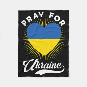 Bete Für Die Ukraine Ukrainische Flagge Unterstütz Fleecedecke