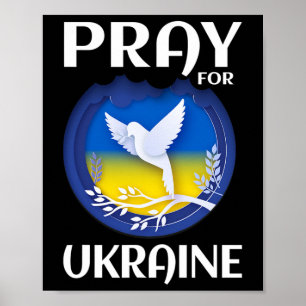 Bete für die Ukraine Unterstütze die Ukraine  Poster