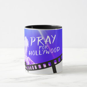 Bete für Hollywood in Sky Purple Tasse
