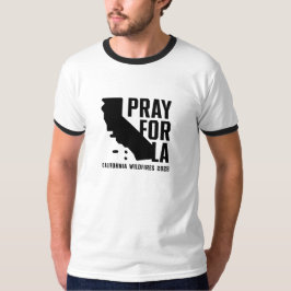 Bete für LA California 2025 Wildfire Basic Ringer T-Shirt