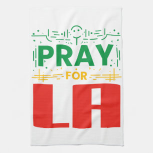 Bete für LA: Solidarität mit Los Angeles Geschirrtuch