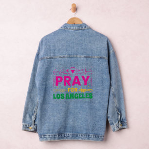 Bete für Los Angeles: Solidarität mit LA Jeansjacke