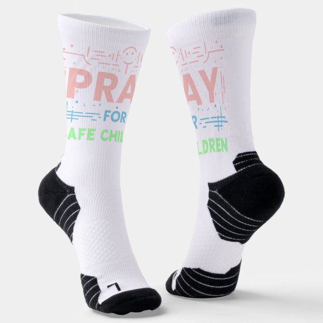 Bete für sichere Kinder Socken (Gewinkelt)