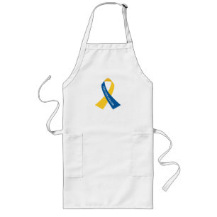 Bete für Ukraine Blue Yellow Ribbon Lange Schürze