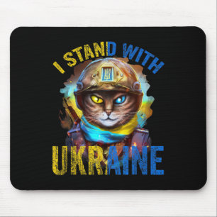 Bete Für Unterstützung Ukrainischer Katze Soldat S Mousepad