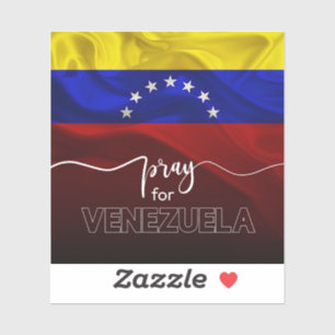 Bete für Venezuela – Venezolanische Flagge Unterst Aufkleber