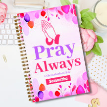 Bete immer Boho Christlich Teen Girl Journal