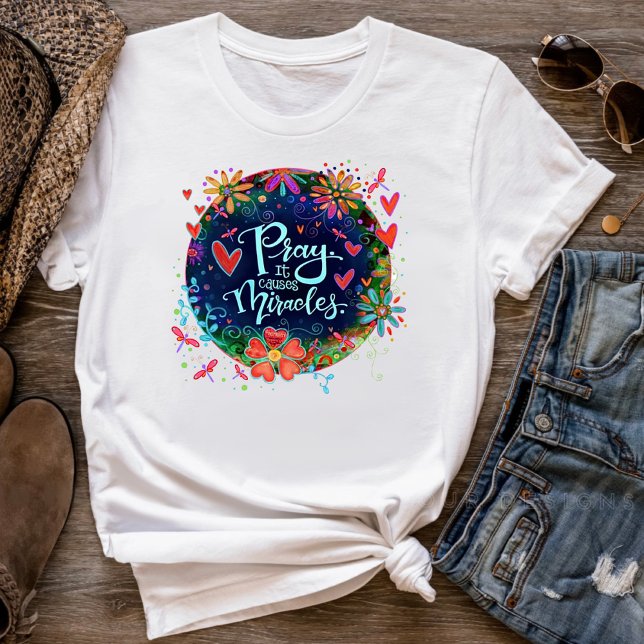 Bete Miracles Hübsch Floral Dragonfly Irland T-Shirt (Von Creator hochgeladen)