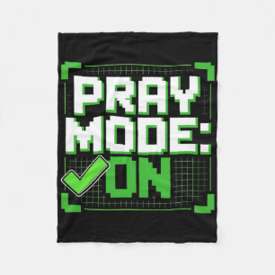 Bete-Modus An Christlicher Gamer Grafik Fleecedecke