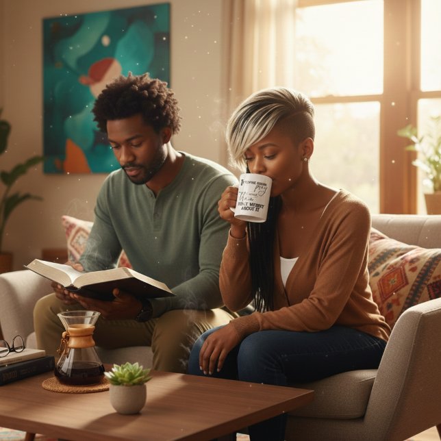 Bete und mach dir keine Sorgen um Christlichen Gla Kaffeetasse (Start your morning with peace—sip, breathe, and let this reminder carry you through the day.)