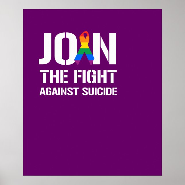 Beteiligung am Kampf gegen Selbstmord von LGBT Poster (Vorne)