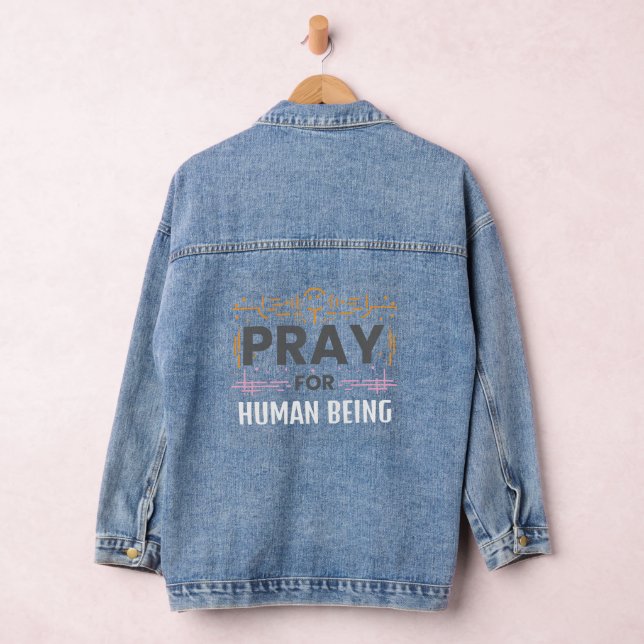 Beten für das menschliche Wesen Jeansjacke (Hangar)